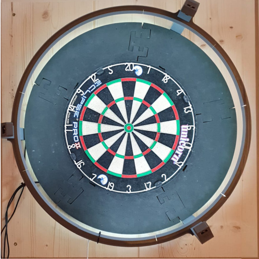 Autodart Dartscheibe mit Ring und Kamera
