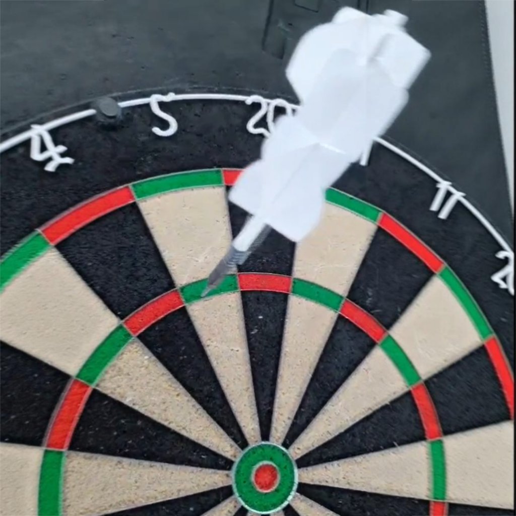 Dartscheibe mit Pfeilen